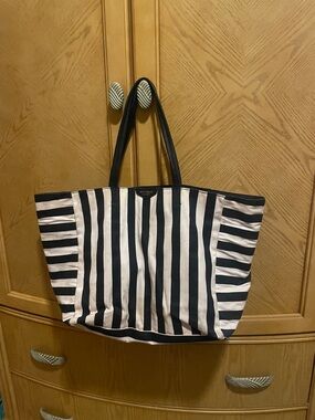 Victoria secret striped tote bag